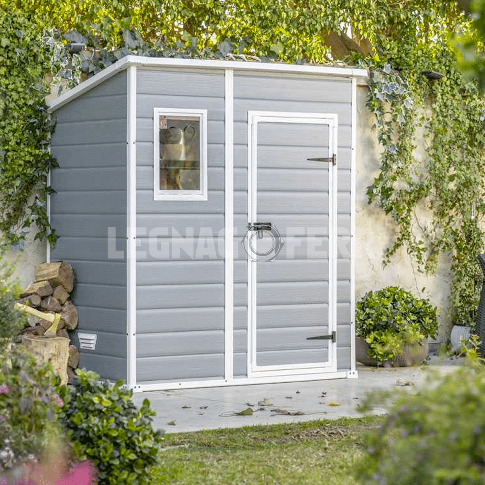 Keter Manor Pent 6x4 Casetta da Giardino Grigio 183,5x111x200,5 cm 5 keter manor pent 6x4 legnagoferr3