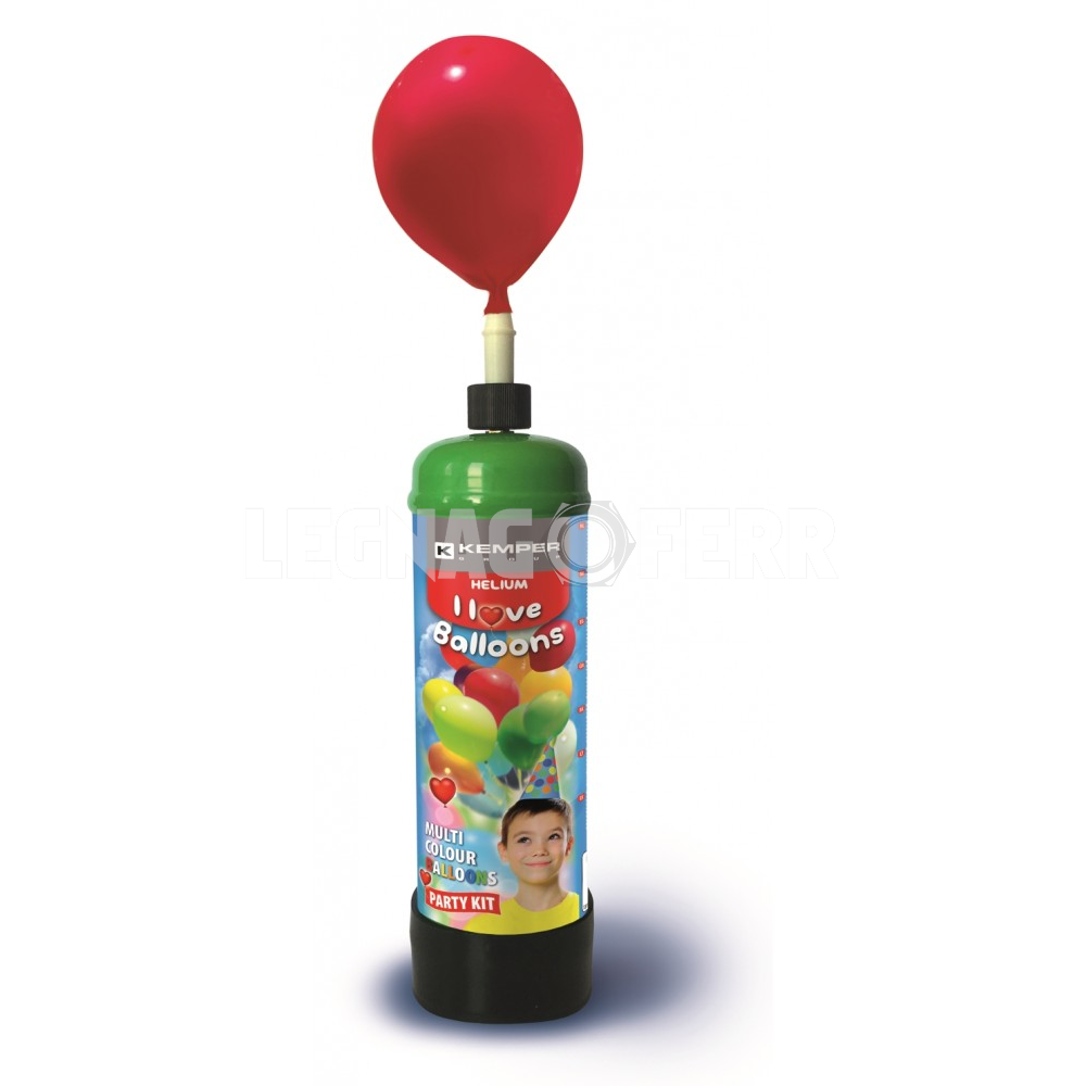 Bomboletta di Gas Elio + 30 palloncini colorati KEMPER