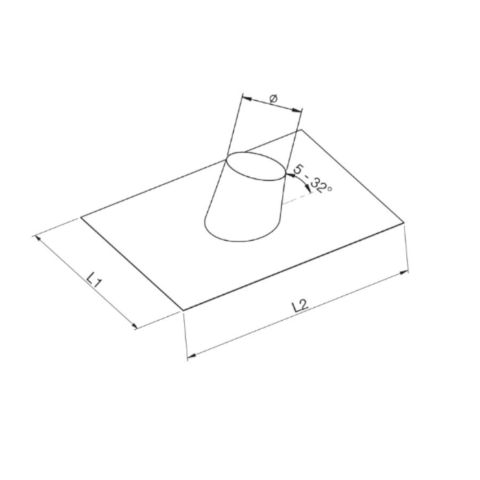 FI30/31 Faldale con Base in Gomma per Tetti Inclinati da 5° a 32° per Tripla Parete Linea TRIO Apros - immagine 3