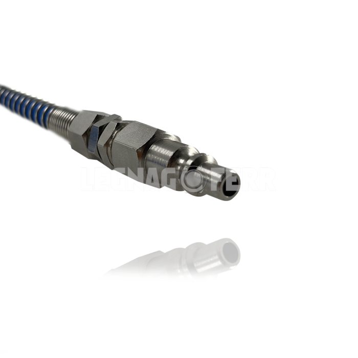 Spirale Poliuretano Extraflex Tubo Aria Compressa Azzurro con Attacchi da 1/4 Maschio Varie Misure - immagine 2