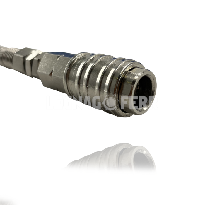 Spirale Poliuretano Extraflex Tubo Aria Compressa Azzurro con Attacchi da 1/4 Maschio Varie Misure - immagine 3