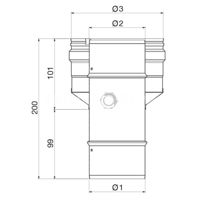 Adattatore Mono Parete Maschio-Doppia Parete Maschio Apros ADT4 - immagine 2