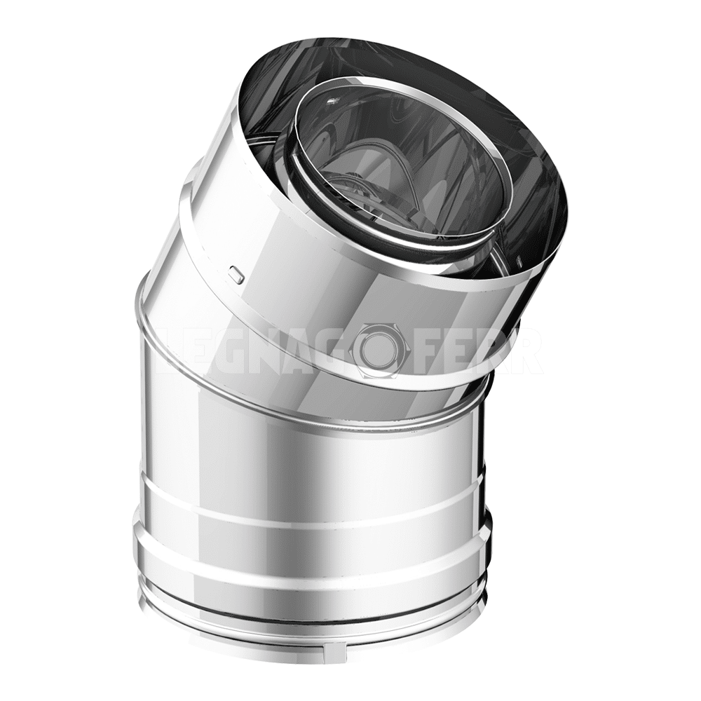 Curva 30° Doppia Parete Apros C030 Acciaio Inox Canne Fumarie 1 Curva 30° Doppia Parete Apros C030 Acciaio Inox Canne Fumarie