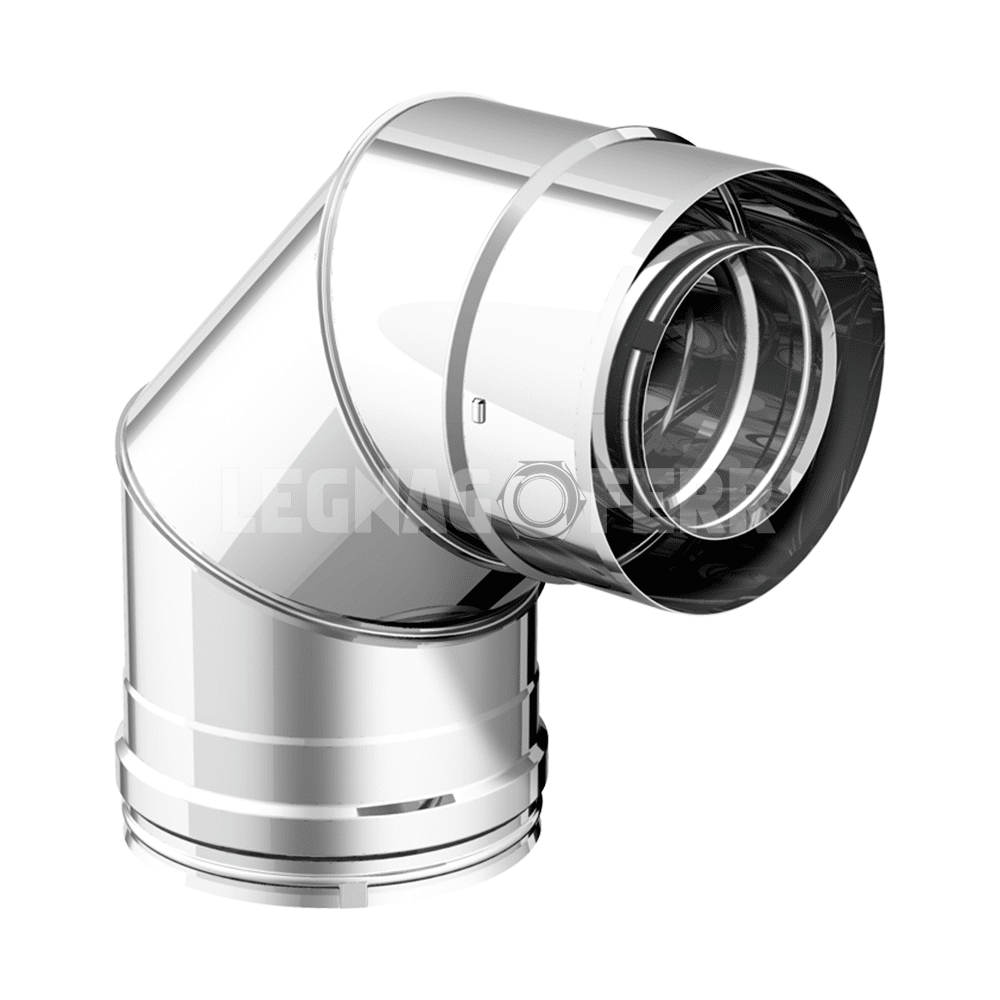 Curva 90° Doppia Parete Apros C090 Acciaio Inox Canne Fumarie 1 Curva 90° Doppia Parete Apros C090 Acciaio Inox Canne Fumarie