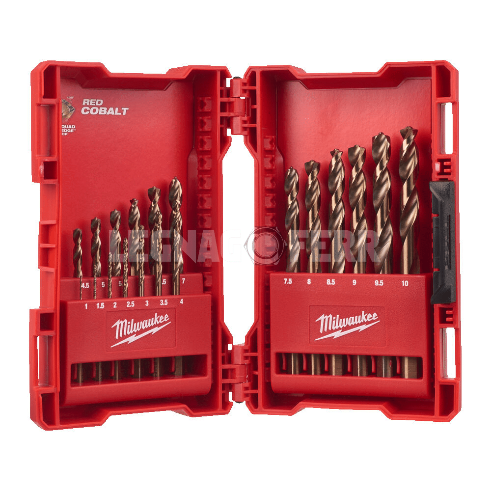 Cassetta Punte HSS-G Cobalto DIN 338 Ø da 1 a 13 Milwaukee 1 Cassetta Punte HSS-G Cobalto DIN 338 Ø da 1 a 13 Milwaukee
