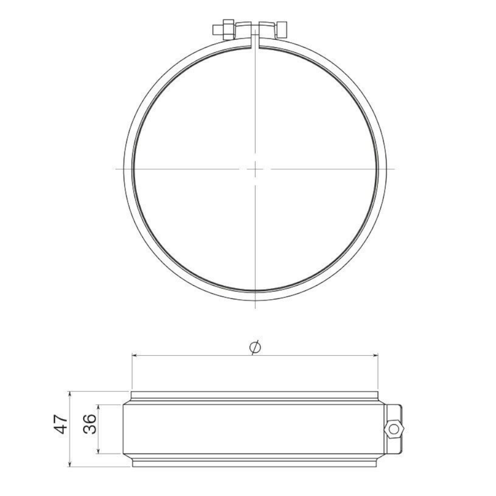 Fascetta di Bloccaggio Altezza 36mm Tubi Stufe Acciaio Inox Esterno Pesante Apros 2 Fascetta di Bloccaggio Altezza 36mm Tubi Stufe Acciaio Inox Esterno Pesante Apros - immagine 2