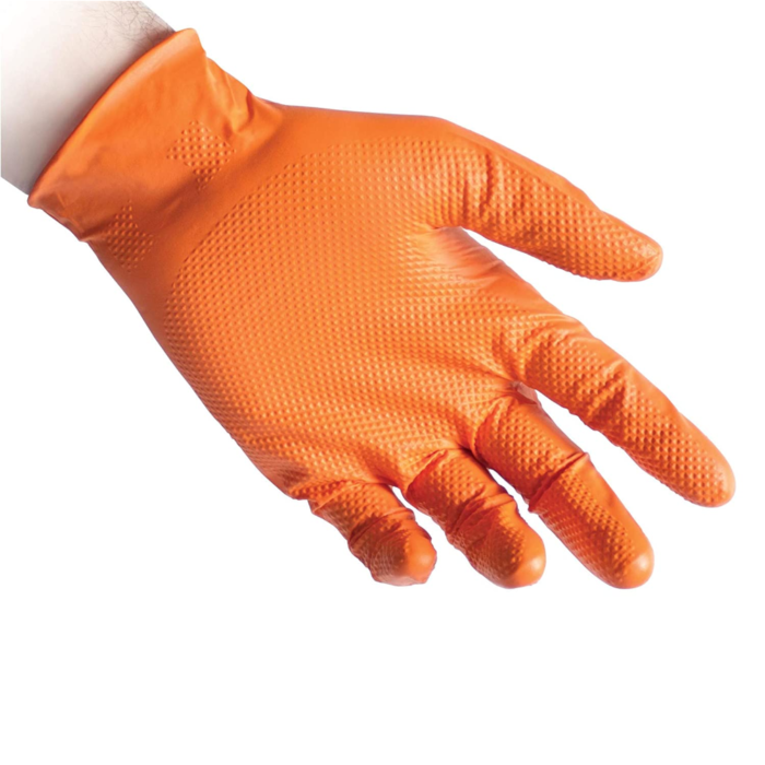 Reflexx N85 Guanti in Nitrile Senza Polvere Full Grip Ultra resistente gr 8,4 - 50 Pezzi - immagine 3