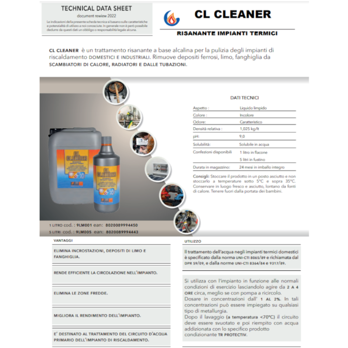 Faren CL Cleaner 1LT Risanante Impianti Termici - immagine 2