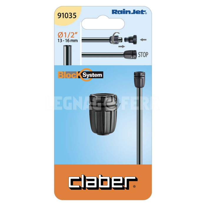 Tappo di Fine Tubo Collettore da 1/2" Claber 91035 - immagine 2