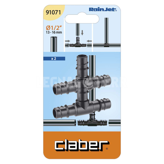 Raccordo a 3 Vie per Tubo Capillare Claber 91071 - immagine 2