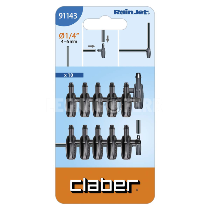 Raccordo a Gomito per Tubo Capillare Claber 91143 - immagine 2
