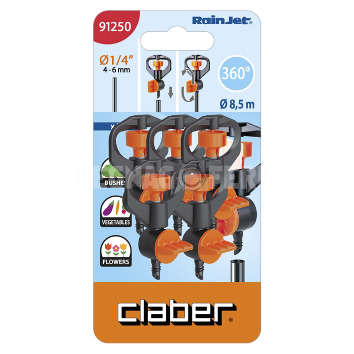 Claber 91250 Microirrigatore 360° Regolabile per Innaffiare legnagoferr 2