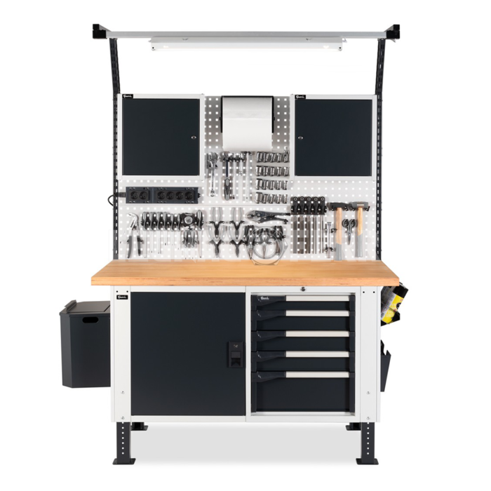 Banco da Lavoro 1500x750x1985/2360 h Work Master BR Fami MASTERBR1508 - immagine 2