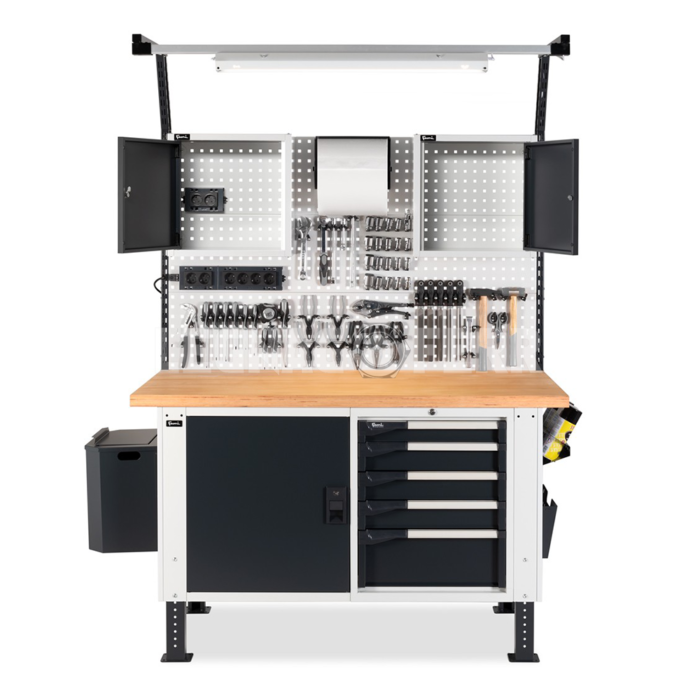 Banco da Lavoro 1500x750x1985/2360 h Work Master BR Fami MASTERBR1508 - immagine 3