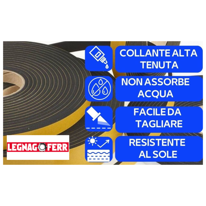 Gomma Adesiva Guarnitutto Mousse - Tak Vari Spessori e Lunghezze Casaprotetta - immagine 2