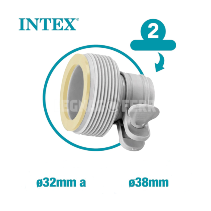 Intex 29061 Kit 2 Pezzi Adattatore Tipo "B" 10722 per Pompe Piscina - immagine 2