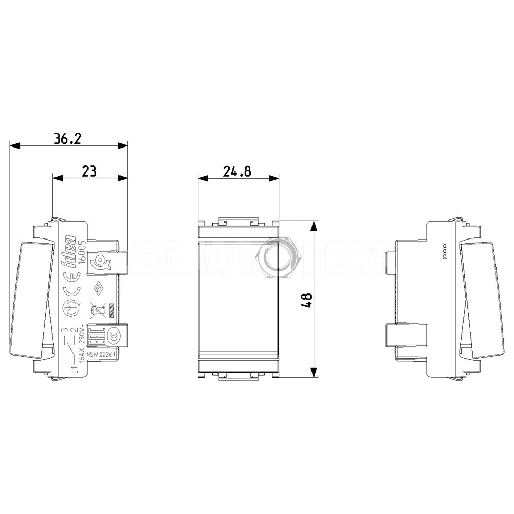 Deviatore Unipolare Grigio 16Ax 250V Vimar Idea 16005 2 Deviatore Unipolare Grigio 16Ax 250V Vimar Idea 16005 - immagine 2