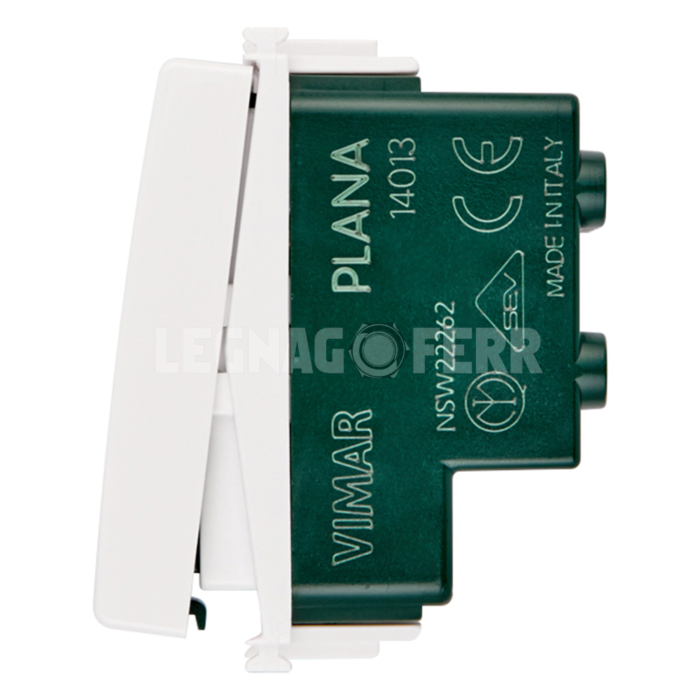 Invertitore Bianco Unipolare 16Ax Illuminabile Vimar Plana 14013 - immagine 2
