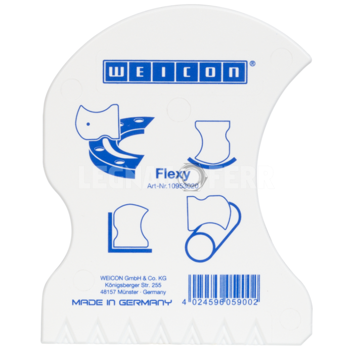 Weicon 10953020 Spatola Flexy Sagomata Modellare Contorni 