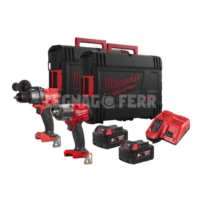 M18 FPP2F3-502X Kit Trapano + Avvitatore ad Impulsi Milwaukee 4933492518