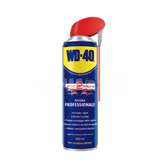 WD-40 39034 Prodotto Multifunzione Lubrificante Spray Doppia Posizione 500 ml