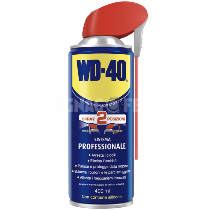 WD-40 39425 Prodotto Multifunzione Lubrificante Spray Doppia Posizione 400 ml