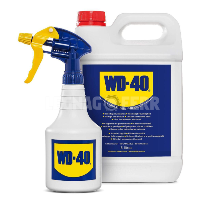 WD-40 44506 Prodotto Multifunzione Lubrificante Spray con Dosatore 5 Lt