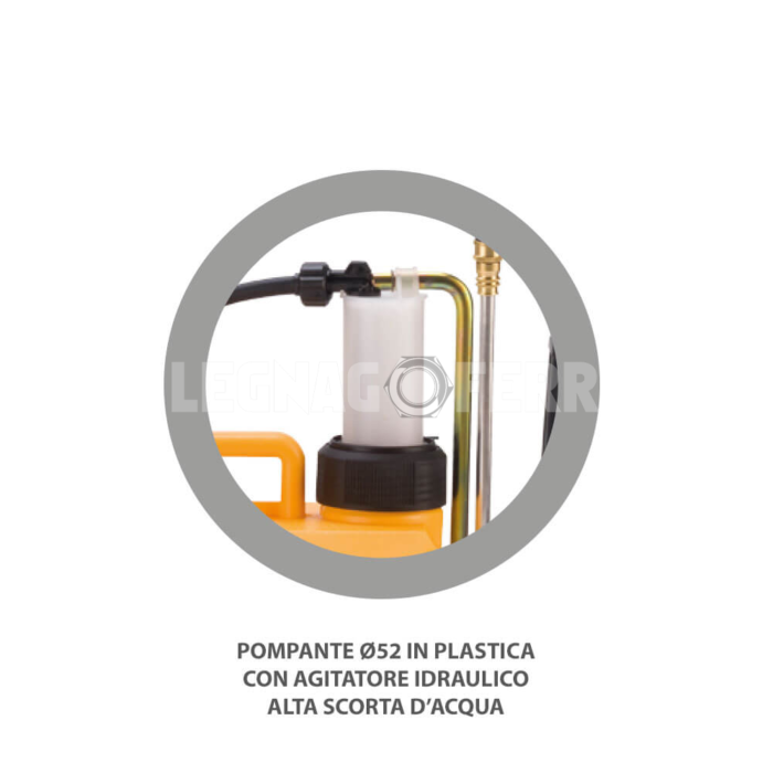 Volpi 95 PUG Pompa Manuale a Spalla a Zaino 20 lt 6 bar Pompante in Plastica legnagoferr 3