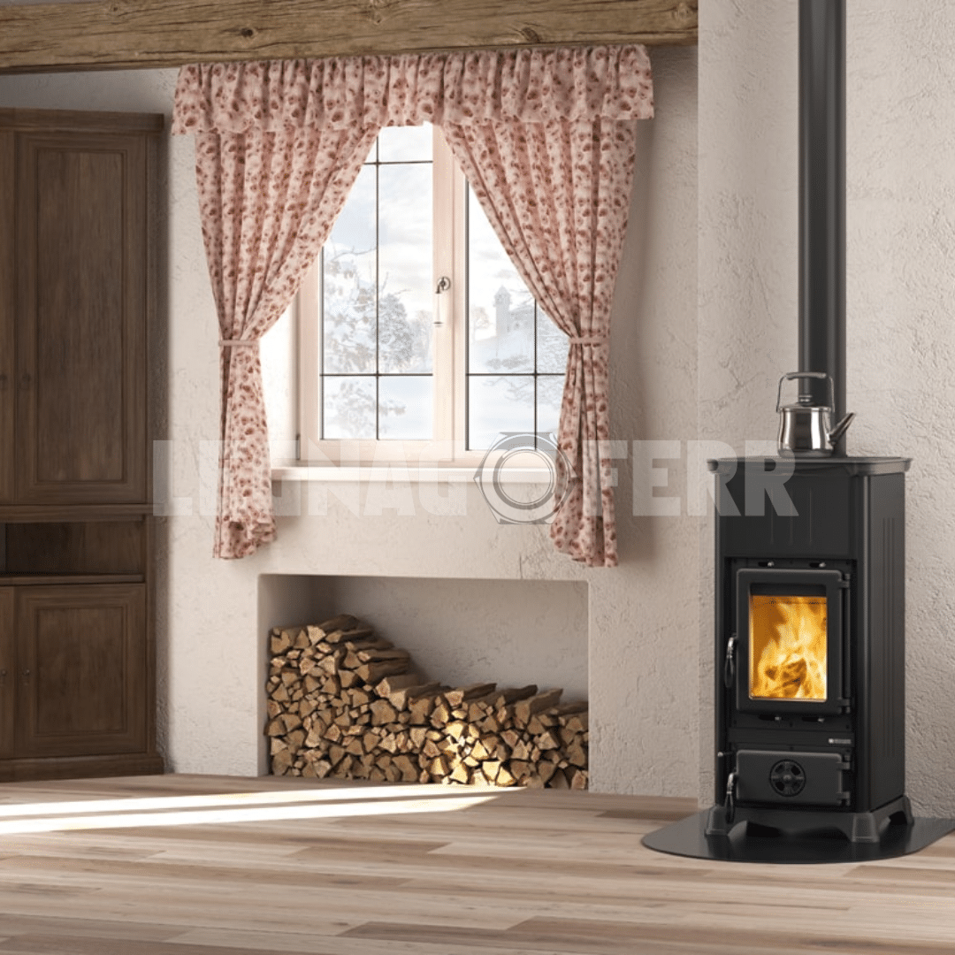 Stufa a Legna Emiliana Steel Nordica Extraflame 6,5 Kw 186 m³ 2 Nordica Extraflame Emiliana Steel Stufa a Legna 6,5 kW legnagoferr01