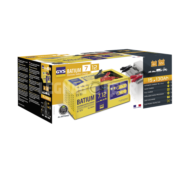 GYS Batium 7.12 024496 Caricabatterie Automatico 6V 12V 7A legnagoferr 3
