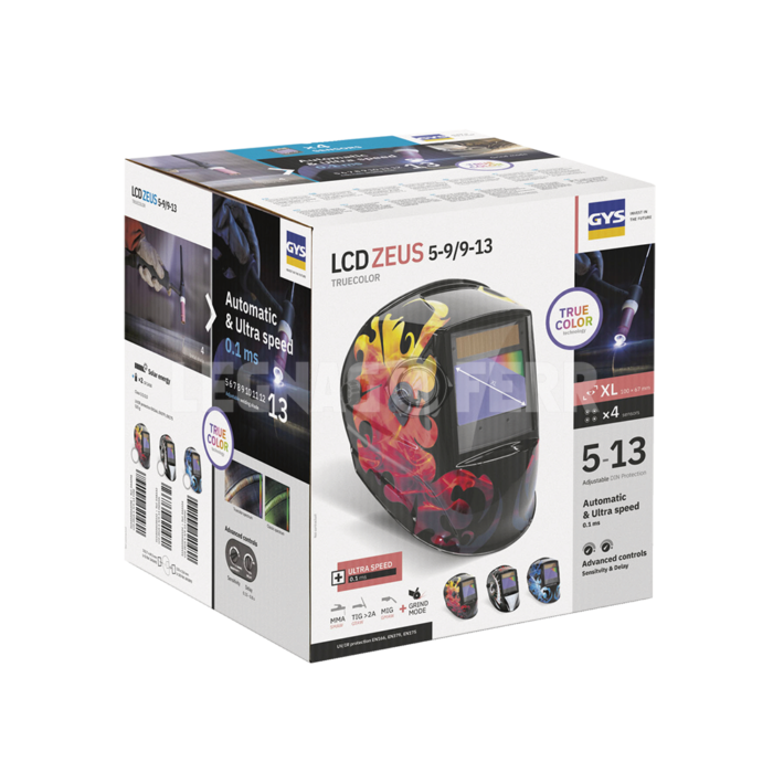 Gys Zeus 5 13 G Fire True Color 044098 Maschera da Saldatura LCD legnagoferr 5