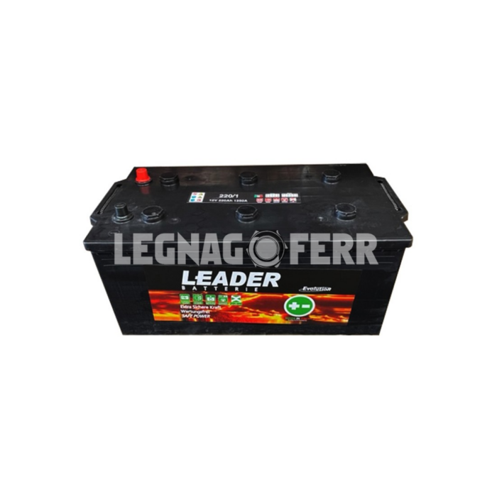 Leader 220Ah – Batteria 12V 220Ah per Veicoli e Applicazioni Industriali legnagoferr