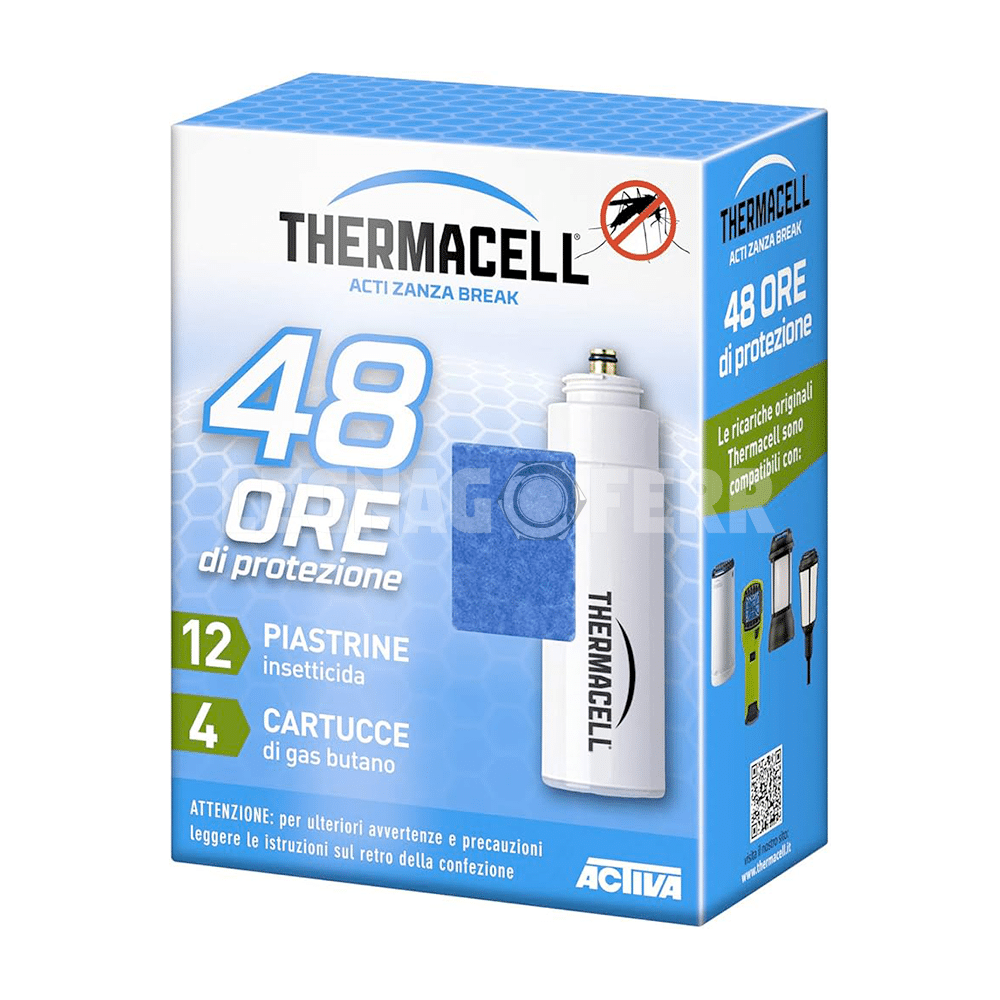 Ricarica 48h per Mini Halo Thermacell - Dispositivo Antizanzare 1 Ricarica 48h Mini Halo Thermacell Protezione Duratura legnagoferr