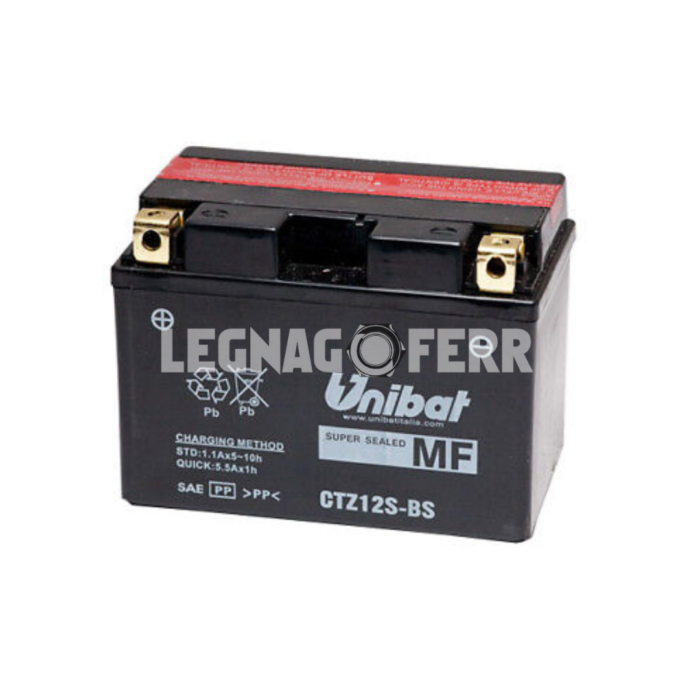 Unibat CTZ12S-BS – Batteria AGM 12V 11Ah legnagoferr