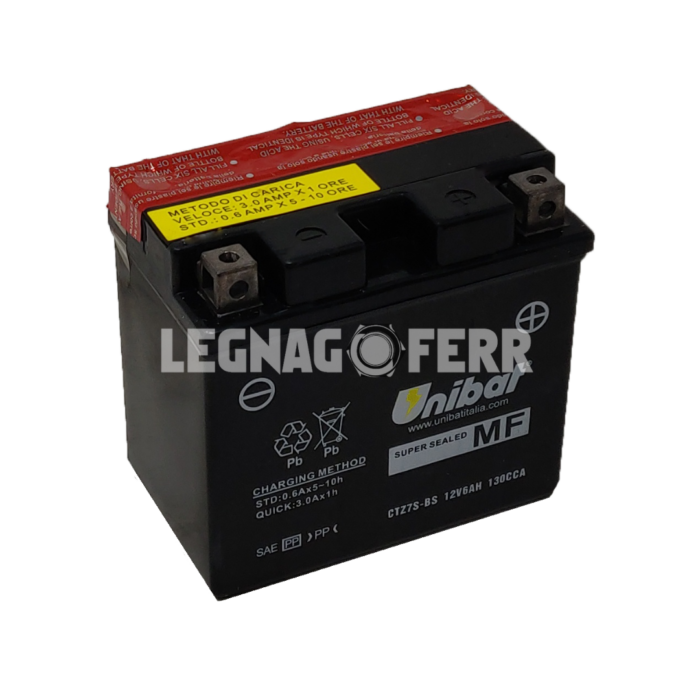 Unibat CTZ7S-BS – Batteria al piombo 12V per Moto e Scooter legnagoferr