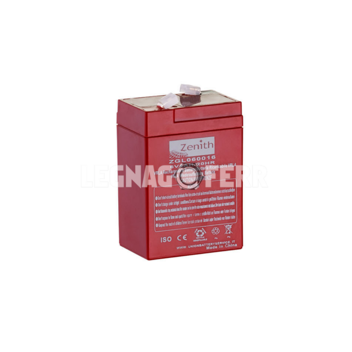 Zenith ZGL060016 – Batteria AGM 6V 5Ah legnagoferr