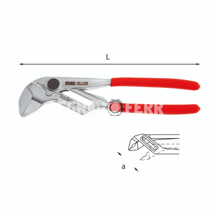 USAG 174 CX Pinza chiave regolabile U01740000, U01740001, U01740002 legnagoferr