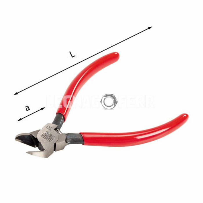USAG 187 C Tronchese a tagliente raso diagonale piegato a 45° per materiali plastici U01870001 legnagoferr