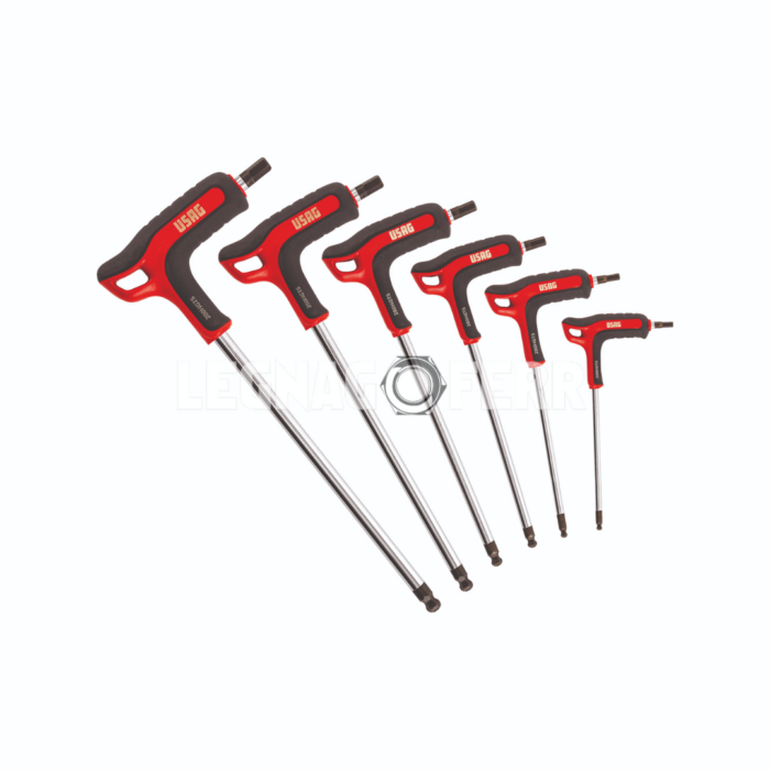 USAG 280 HGTS/SE6 Serie di 6 chiavi maschio esagonali a testa sferica U02800464 legnagoferr