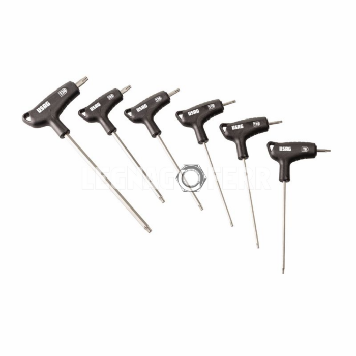 USAG 280 HXTX/SE6 Set di 6 Chiavi Maschio TORX U02802450 legnagoferr