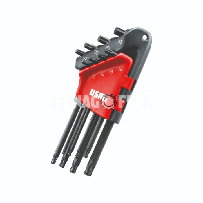 USAG 280 LTSTX/S8 Serie di 8 chiavi maschio lunghe testa sferica TORX U02800078 legnagoferr