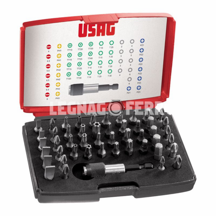 USAG 692 J49 Assortimento di inserti per avvitatura 49 pz attacco 14 U06920041 legnagoferr
