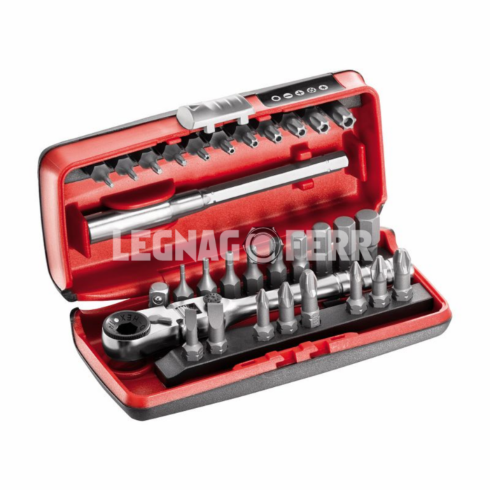 USAG 606 1/4 SK Assortimento inserti con cricchetto reversibile Mini kit U06060012 legnagoferr
