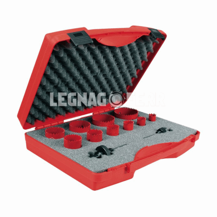 USAG 988 G/S12 Assortimento di 10 seghe a tazza bimetalliche U09880100 legnagoferr
