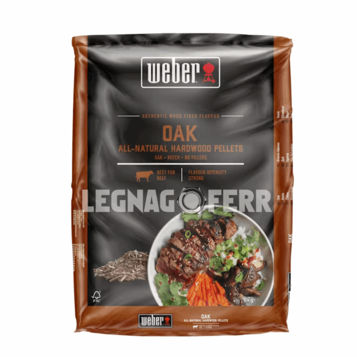 Weber 3401055 Pellet 100% Legno - Quercia legnagoferr