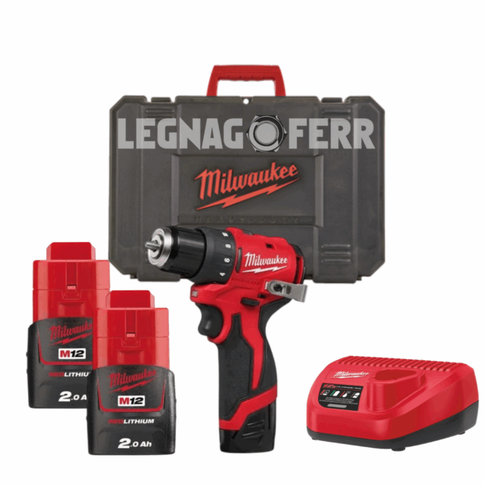 Milwaukee M12 BLDDRC-202C Trapano Avvitatore Brushless 4933499686 legnagoferr (1)