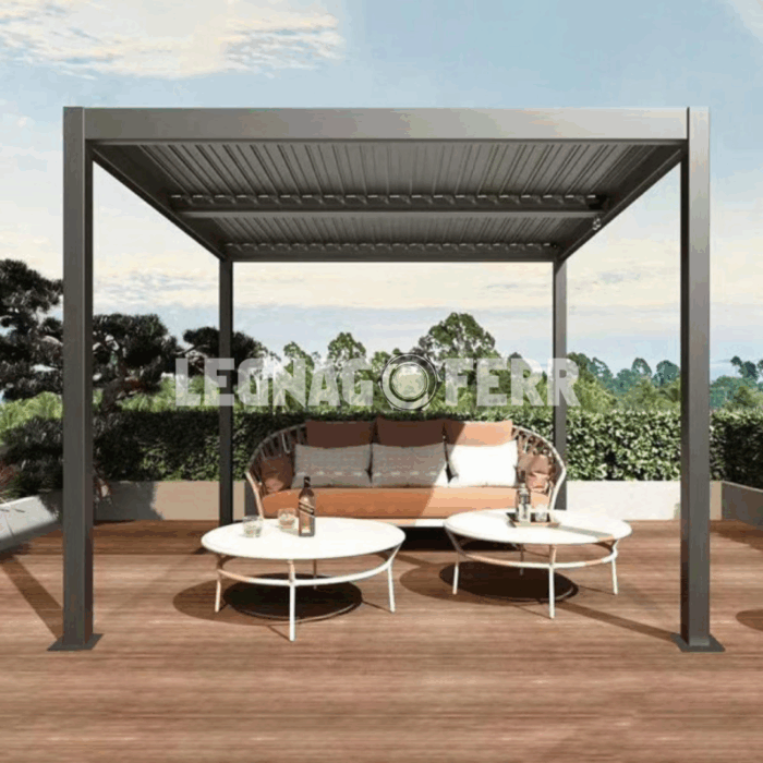 Pergola Bioclimatica Atena 100 Grigia Verdelook 786855 legnagoferr