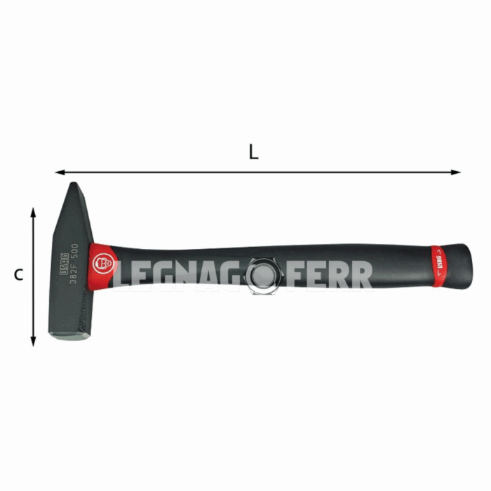 USAG 382 F Martello per Meccanici Manico in Graphite 300g U03820102 legnagoferr