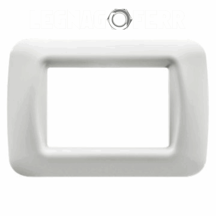 Placca Top System Gewiss Tecnopolimero Lucido 3 Posti Bianco Nuvola System GW22503 legnagoferr