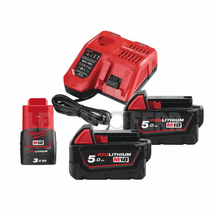 Milwaukee M18 HNRG-552 Energy Kit M18™ HIGH OUTPUT™ 2 x 5.5 Ah (18V) + 1 x 3 Ah (12V) Extra 4933464713 legnagoferr